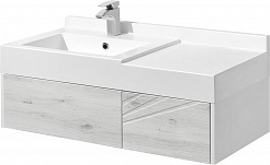 Акватон Мебель для ванной Сакура 100 ольха наварра/белая – фотография-4